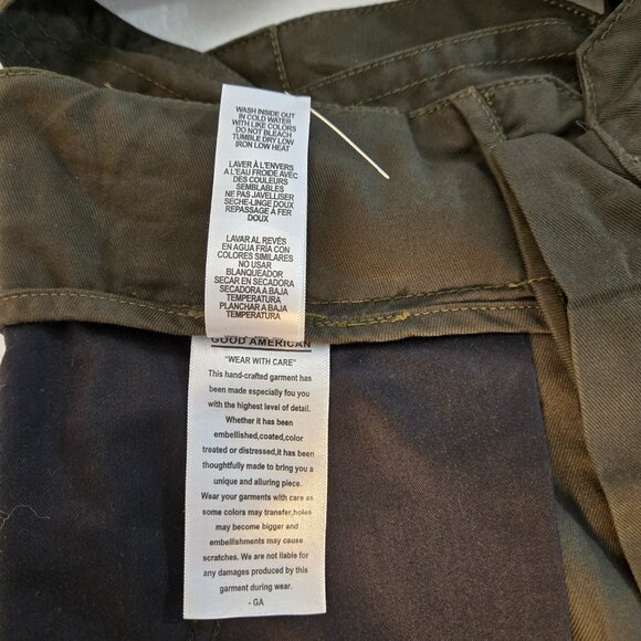 GOOD AMERICAN Hunter Green Belt Hi-Rise Drapey Cargo Pant Size 6/28 New NO Tag! - Picture 12 of 16